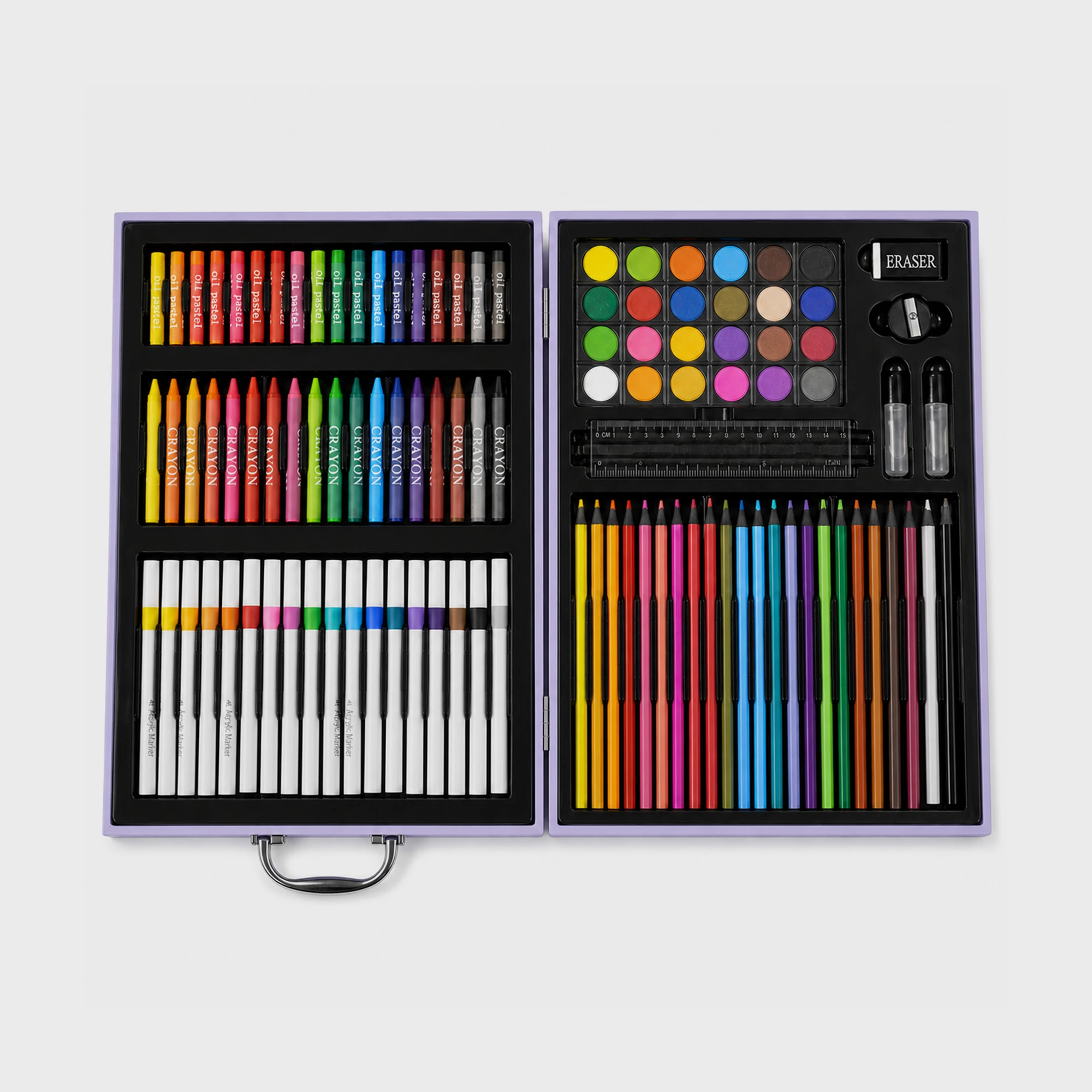 KiddoJoy Kuromi Lavender Premium 128-Piece Art Set - DKA128